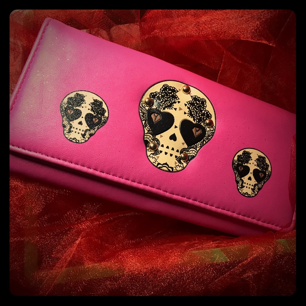 Wallet Day of the Dead pink